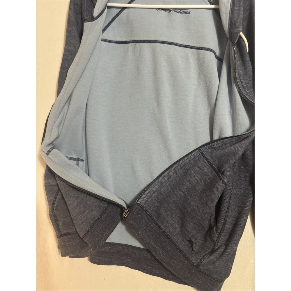 Tommy Bahama Jacket Flip Hoodie Reversible Shark Men's Hooded Pre Owned Zip XL - Picture 7 of 8